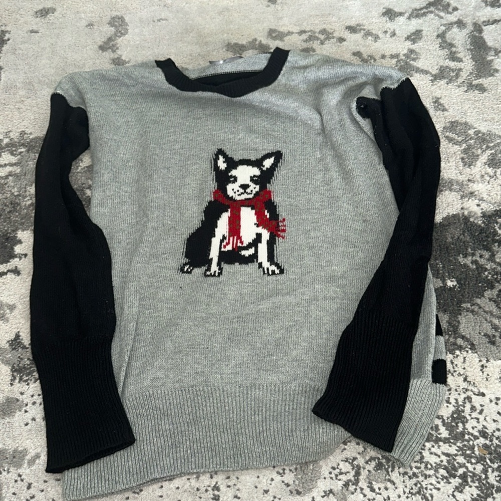Wearing your heart on your sleeve knit long sleeve dog sweater